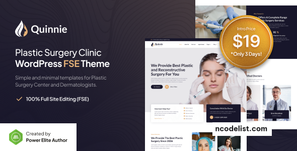 Quinnie v1.0.0 – Plastic Surgery Clinic WordPress Theme